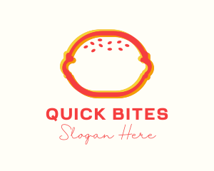 Fast Food Burger Anaglyph logo