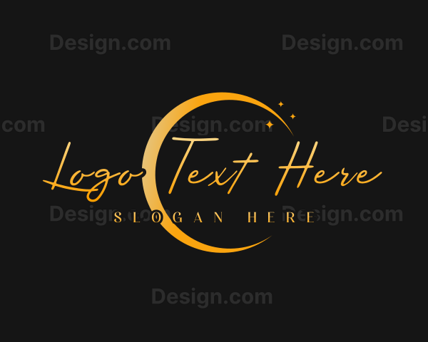 Elegant Crescent Moon Logo