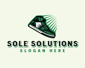 Sneakers Shoe Footwear logo design