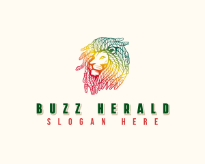 Reggae Lion Dreadlocks logo design