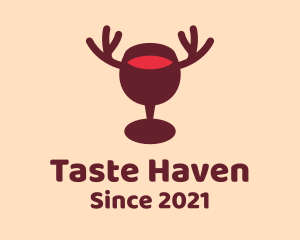 Moose Wine Glass logo design