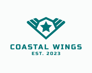 Wings Security Aviation logo design