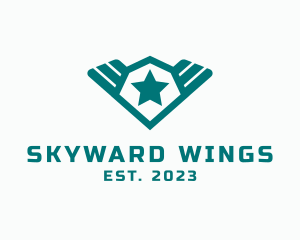 Wings Security Aviation logo design