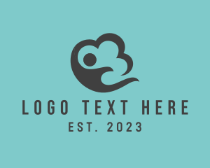 Elegant Cloud Human logo