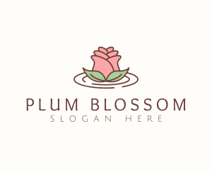 Rose Flower Bud logo design