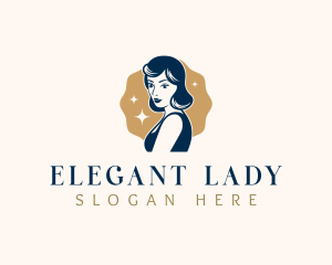 Pinup Woman Lady logo design