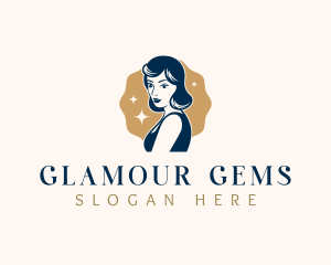 Pinup Woman Lady logo design