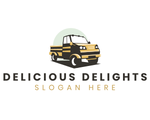 Pickup Truck Moving Vehicle Logo