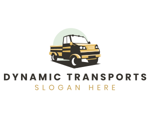 Pickup Truck Moving Vehicle logo design