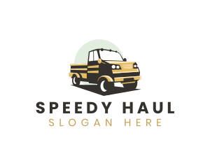 Pickup Truck Moving Vehicle logo design