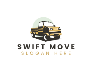 Pickup Truck Moving Vehicle logo design