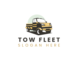 Pickup Truck Moving Vehicle logo design