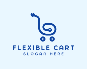 Tech Shopping Cart logo design