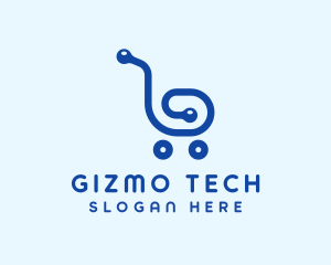 Tech Shopping Cart logo design