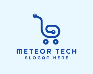 Tech Shopping Cart logo design