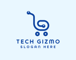 Tech Shopping Cart logo design