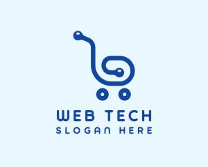 Tech Shopping Cart logo design