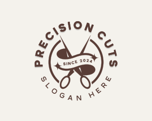 Barbershop Haircut Scissors logo design