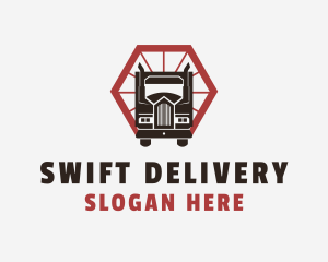 Delivery Truck Transport logo design