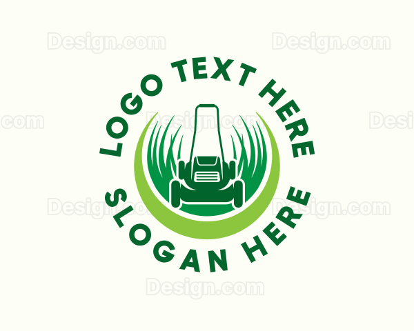 Lawn Mower Landscaping Logo