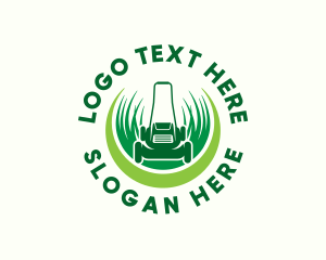 Lawn Mower Landscaping Logo