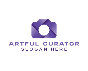 Violet Shutter Camera logo design