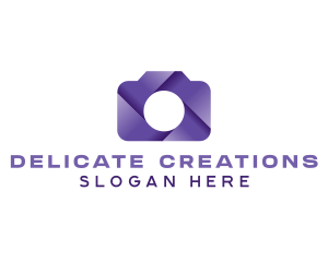 Violet Shutter Camera logo design