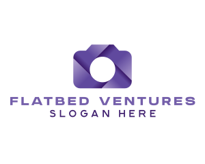 Violet Shutter Camera logo design