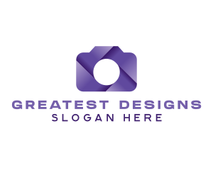 Violet Shutter Camera logo design