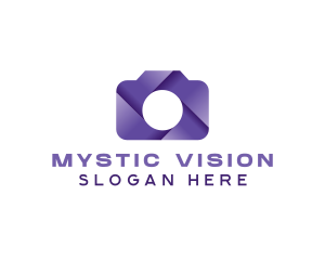 Violet Shutter Camera logo design