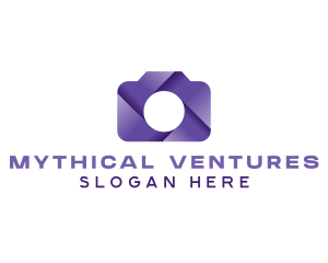 Violet Shutter Camera logo design