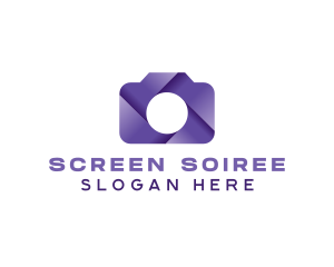 Violet Shutter Camera logo design