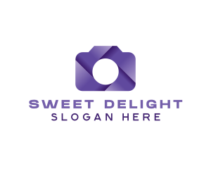 Violet Shutter Camera logo design