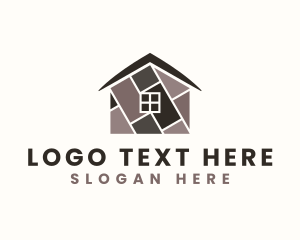 House Flooring Construction Logo