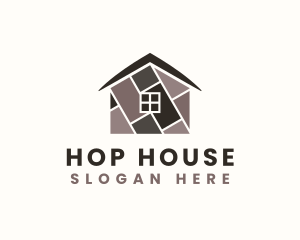 House Flooring Construction logo design