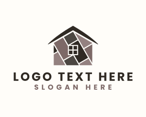 Slab - House Flooring Construction logo design