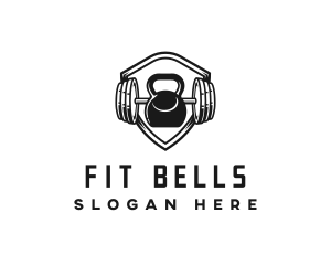 Kettlebell Dumbbell Gym logo design