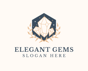 Elegant Crystal Jewelry logo design