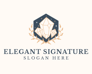 Elegant Crystal Jewelry logo design