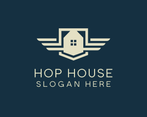 House Wings Badge logo design