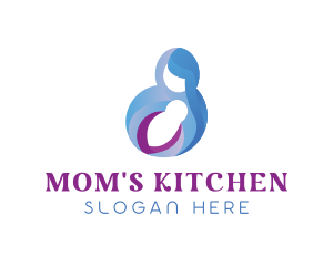 Gradient Mother Parenting logo design