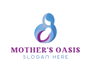 Gradient Mother Parenting logo design