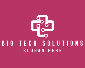 Tech Medical Cross logo design