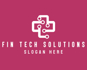 Tech Medical Cross logo design