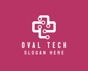 Tech Medical Cross logo design