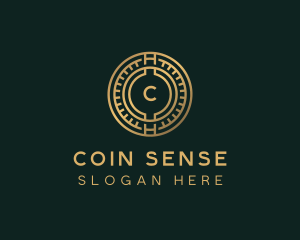 Crypto Fintech Currency logo design