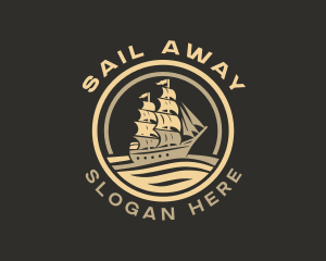 Ship Travel Sailing logo design