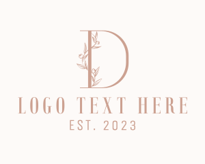 Fashion Flower Letter D  logo