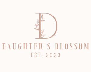 Fashion Flower Letter D  logo design