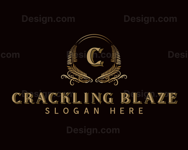 Elegant Floral Ornament Logo